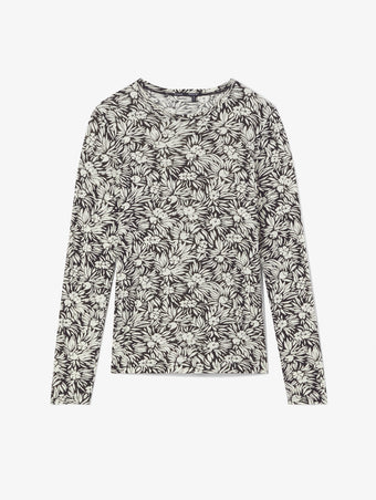 Still Life image of Printed Floral T-Shirt in BLACK MULTI