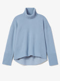 Flat image of Doubleface Cashmere Oversized Turtleneck in light blue