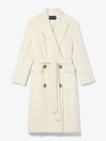 Flat image of Brushed Alpaca Coat in ecru