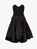 Flat image of Silk Nylon Taffeta Bustier Dress in black