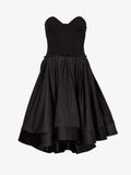 Flat image of Silk Nylon Taffeta Bustier Dress in black