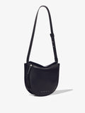 Side image of Medium Baxter Leather Bag in BLACK