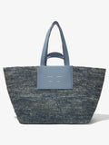 Front image of XL Morris Raffia Tote in DOVE GREY