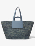 Back image of XL Morris Raffia Tote in DOVE GREY