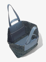 Aerial image of XL Morris Raffia Tote in DOVE GREY
