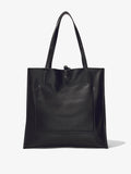 Front image of Twin Nappa Tote in BLACK