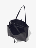 Aerial image of Twin Nappa Tote in BLACK