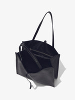Aerial image of Twin Nappa Tote in BLACK