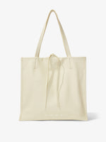 Front image of Twin Nappa Tote in IVORY