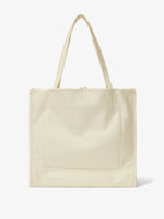 Back image of Twin Nappa Tote in IVORY