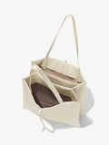 Interior image of Twin Nappa Tote in IVORY