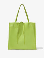 Side image of Twin Nappa Tote in MATCHA