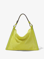Front image of Minetta Suede Bag in MATCHA