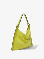 Side image of Minetta Suede Bag in MATCHA