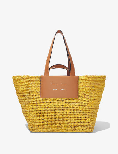 Front image of Large Morris Raffia Tote in SUN