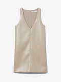 Flat image of Vinyl V-Neck Shift Dress in fawn