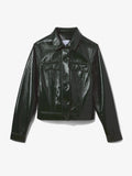Flat image of Vinyl Cropped Jacket in pine