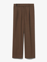 Flat image of Drapey Suiting Wide Leg Pant in coffee