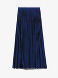 Flat image of Sheer Stripe Knit Skirt in cerulean/black