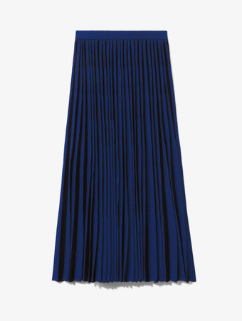 Flat image of Sheer Stripe Knit Skirt in cerulean/black