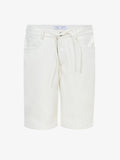 Flat image of Faux Leather Shorts in off white