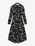 Flat image of Printed Long Sleeve Shirt Dress in mint/black