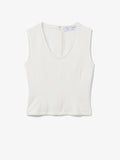 Flat image of Sweatshirt Tank Top in off white