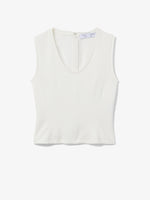 Flat image of Sweatshirt Tank Top in off white