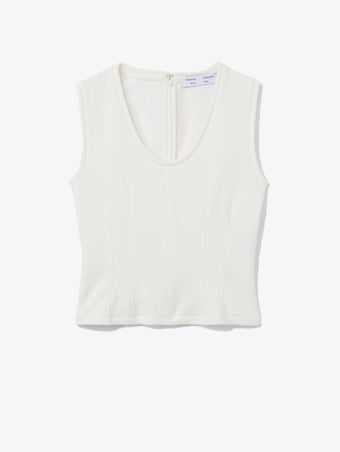 Flat image of Sweatshirt Tank Top in off white