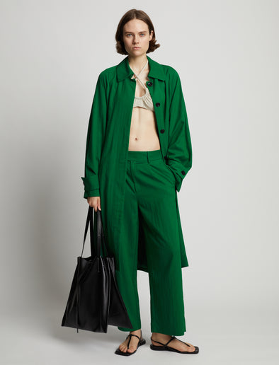 Front  image of model wearing Drapey Suiting Wide Leg Pant in green