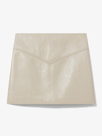 Flat image of Vinyl Mini Skirt in fawn