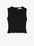 Flat image of Sweatshirt Tank Top in black