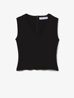 Flat image of Sweatshirt Tank Top in black