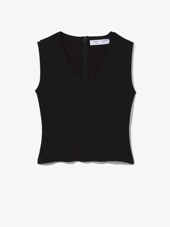 Flat image of Sweatshirt Tank Top in black
