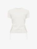 Flat image of Side Slit T-Shirt in off white