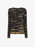 Flat image of Tie Dye Long Sleeve T-Shirt in black multi