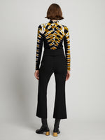 Back image of model wearing Wool Bi-Stretch Suiting Pants in black