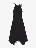 Flat image of Drapey Suiting Ruched Dress in black
