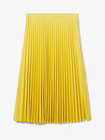Flat image of Faux Leather Pleated Midi Skirt in sun