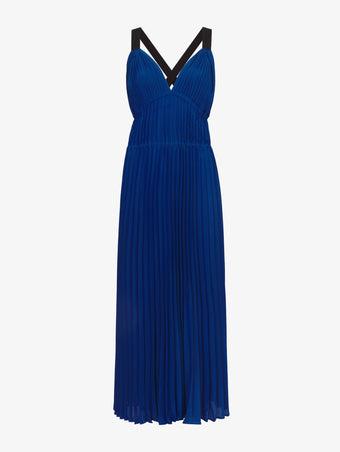 Flat image of Broomstick Pleated Tank Dress in cerulean