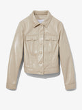 Flat image of Vinyl Cropped Jacket in fawn
