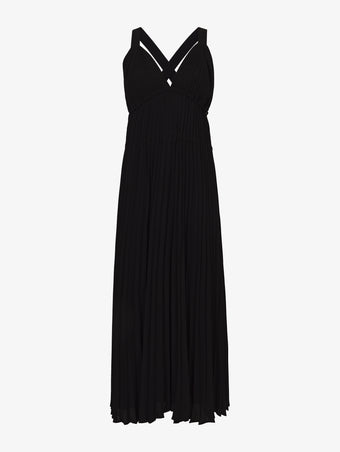 Flat image of Broomstick Pleated Tank Dress in black