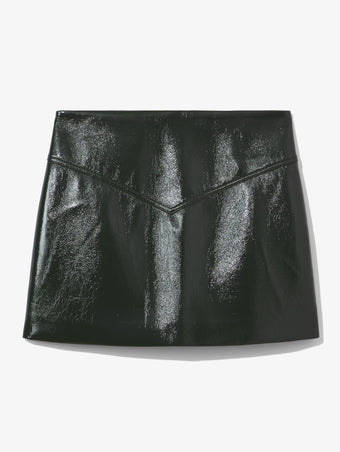 Flat image of Vinyl Mini Skirt in pine