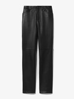 Still Life image of Leather Straight Pants in BLACK