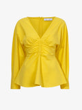 Flat image of Poplin V-Neck Top in sun