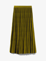Flat image of Sheer Stripe Knit Skirt in sulphur/black