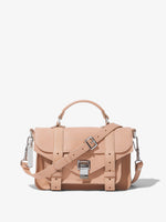 Front image of Topstitch PS1 Tiny Bag in LIGHT NUDE
