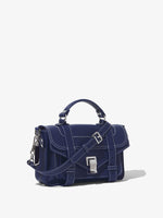 Side image of Topstitch PS1 Tiny Bag in NEW BLUE