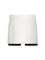 Flat image of Boucle Tweed Skirt in off white