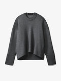 Flat image of Eco Cashmere Oversized Sweater in grey melange